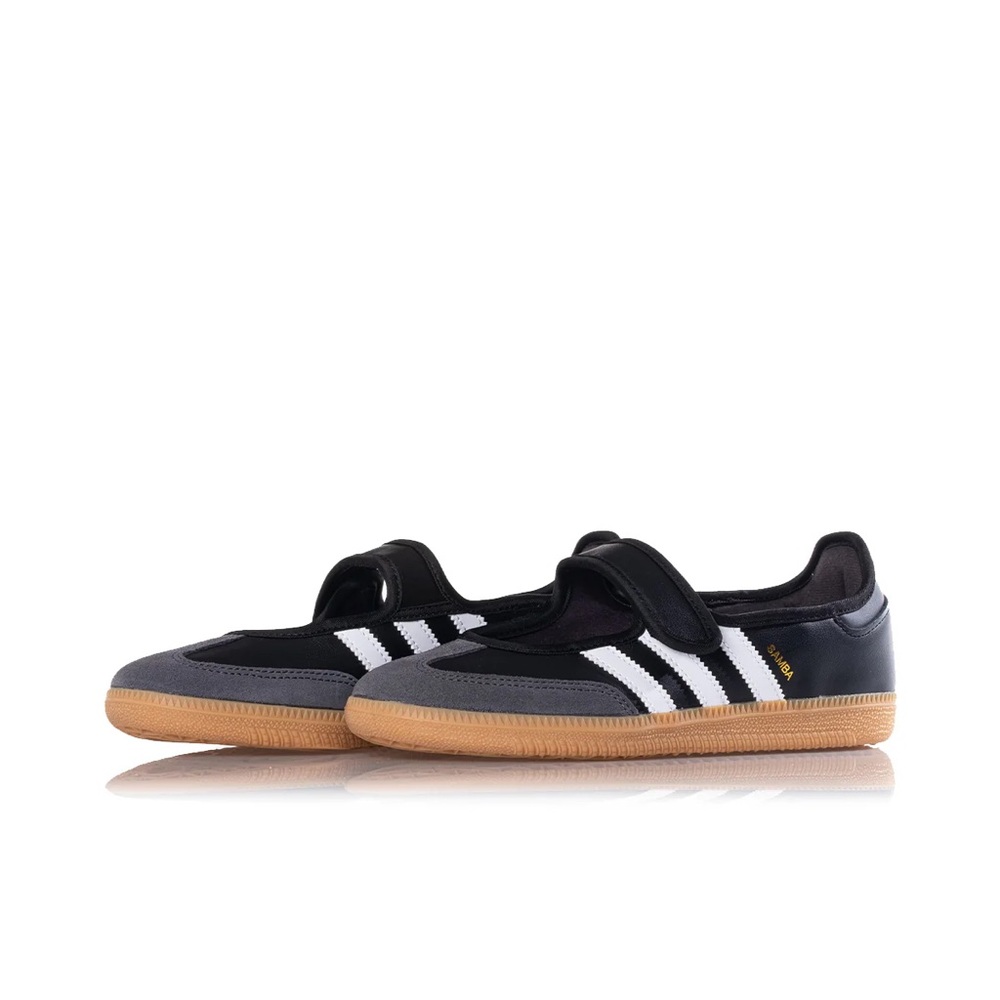 ADIDAS WOMEN'S SAMBA JANE JQ 6445 CARBON BLACK WHITE 37 1/3 EU - Picture 3 of 8